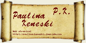 Paulina Keneški vizit kartica
